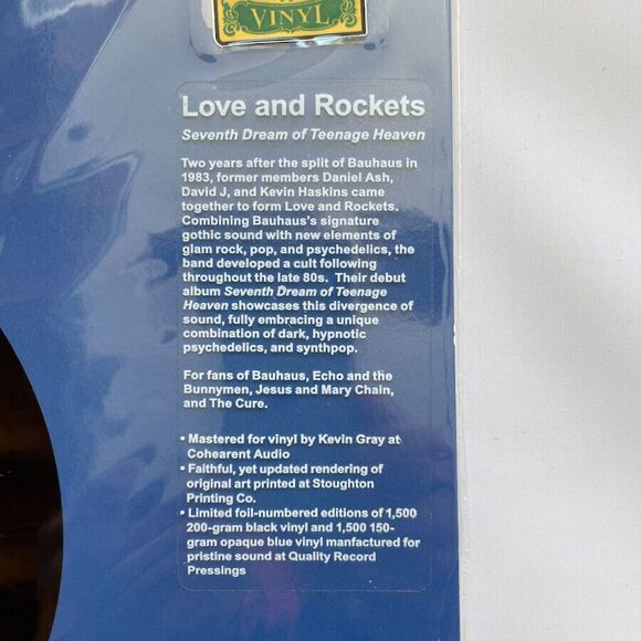 Love And Rockets NEW Seventh Dream Of Teenage Heaven BLUE Vinyl Record NEW - Picture 2 of 3